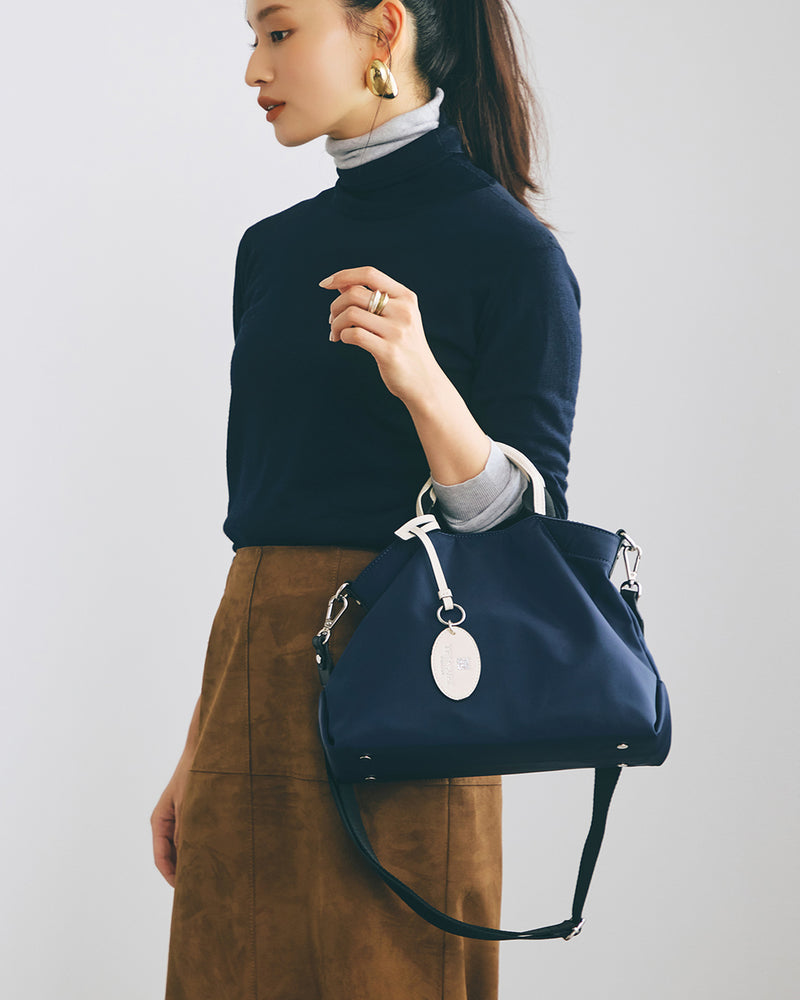 ストライプハンドル ナイロン 2way ミニ トートバッグ S – TOPKAPI 