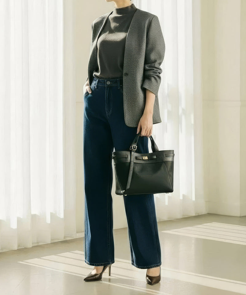 ナイロン レザーコンビ 2way トートバッグ A4対応