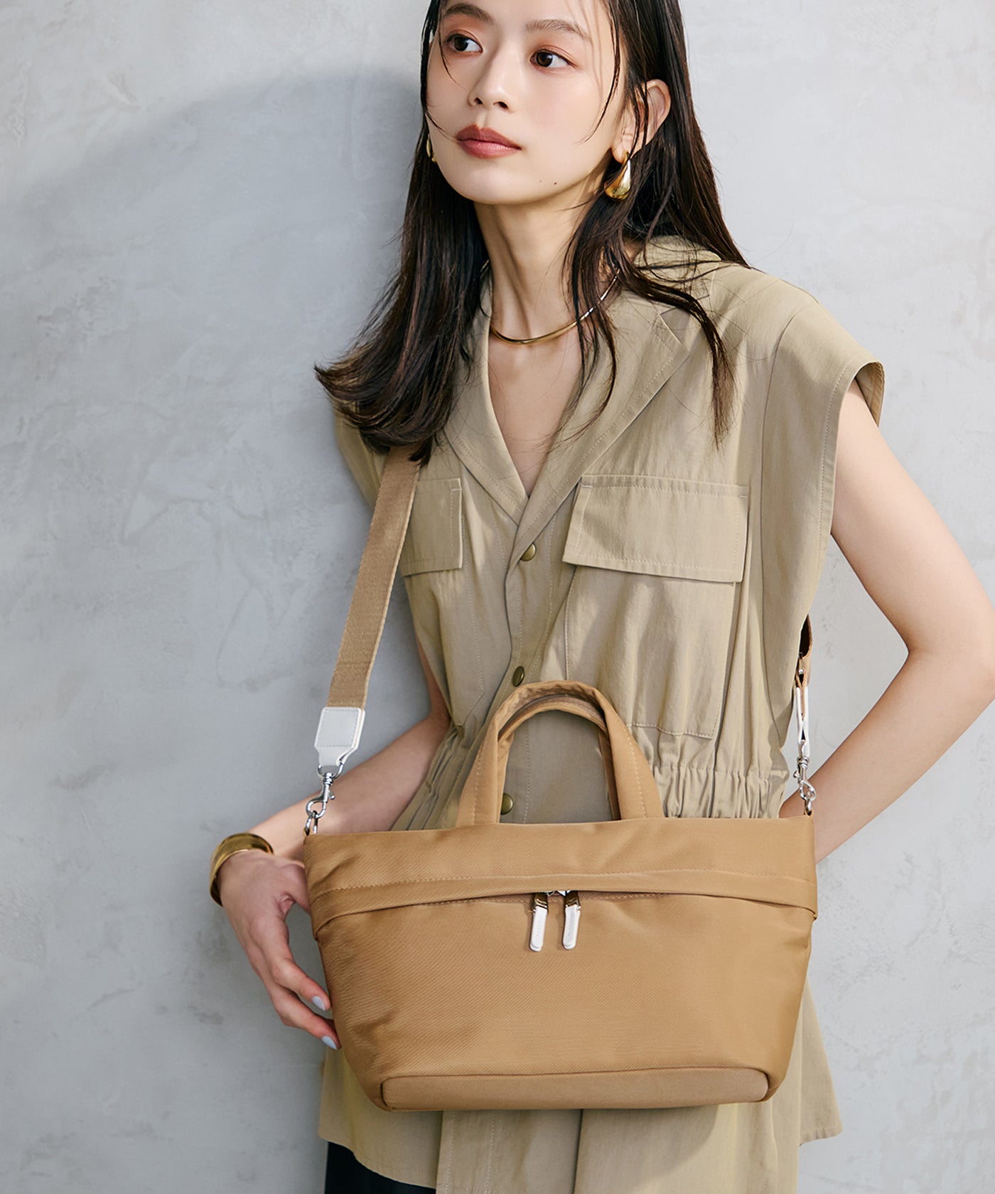 撥水】マット ナイロン ショルダー付き ミニ トートバッグ – TOPKAPI