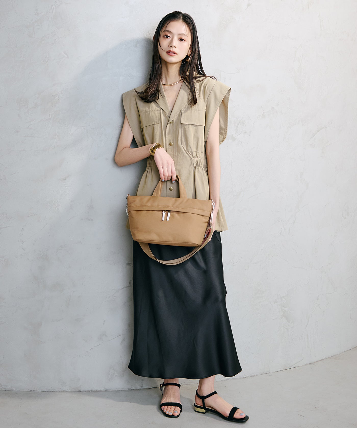 トプカピ（TOPKAPI）/【Breath TOPKAPI】【撥水】マット ナイロン ショルダー付き ミニ トートバッグ 撥水】マット ナイロン ショルダー付き ミニ トートバッグ – TOPKAPI