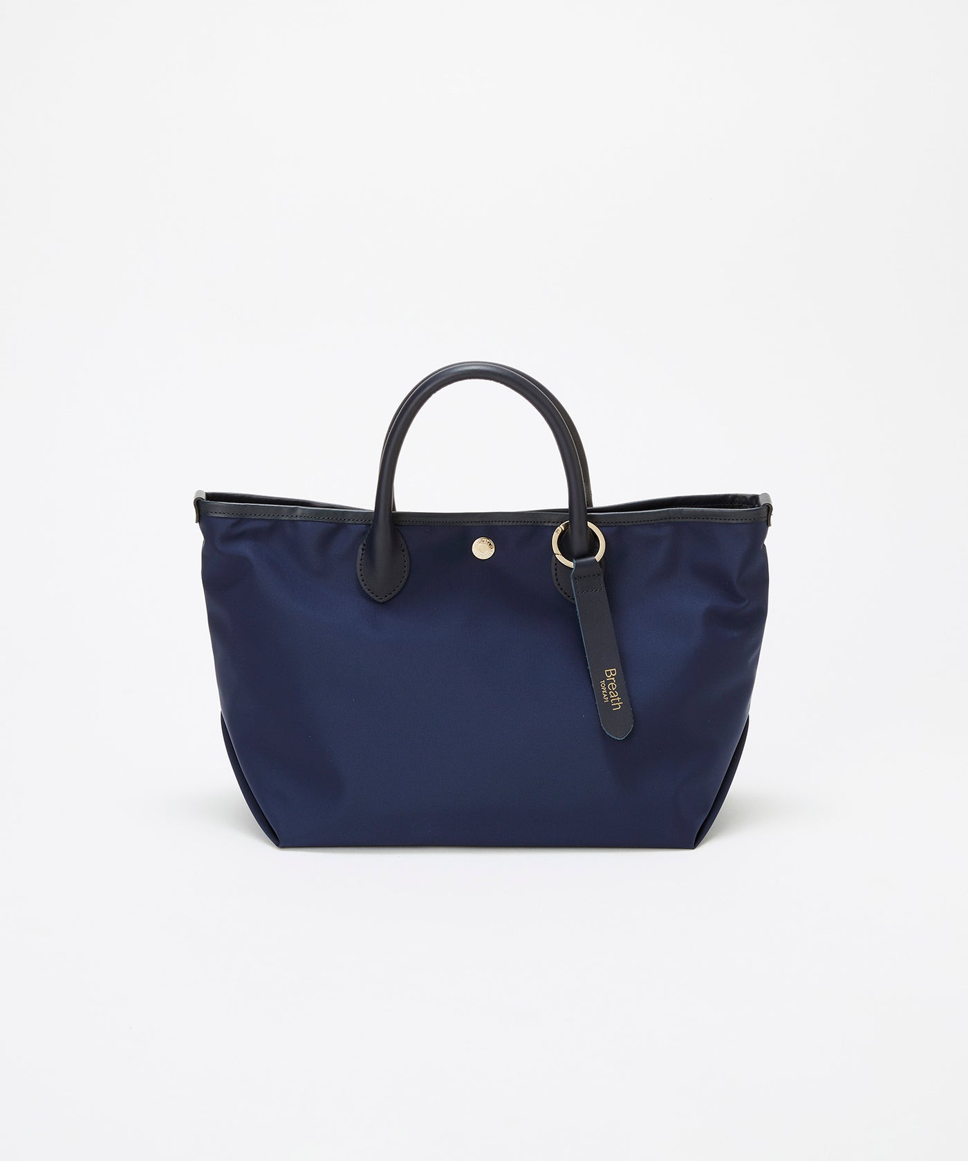 ナイロン レザーハンドル シンプル ミニ トートバッグ / 軽量