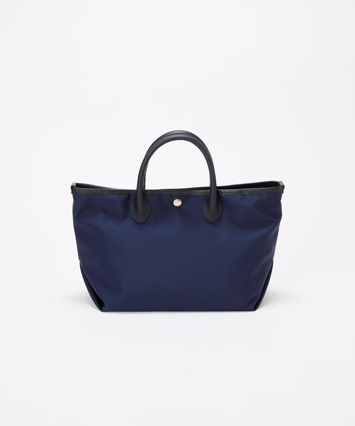 ナイロン レザーハンドル シンプル ミニ トートバッグ / 軽量