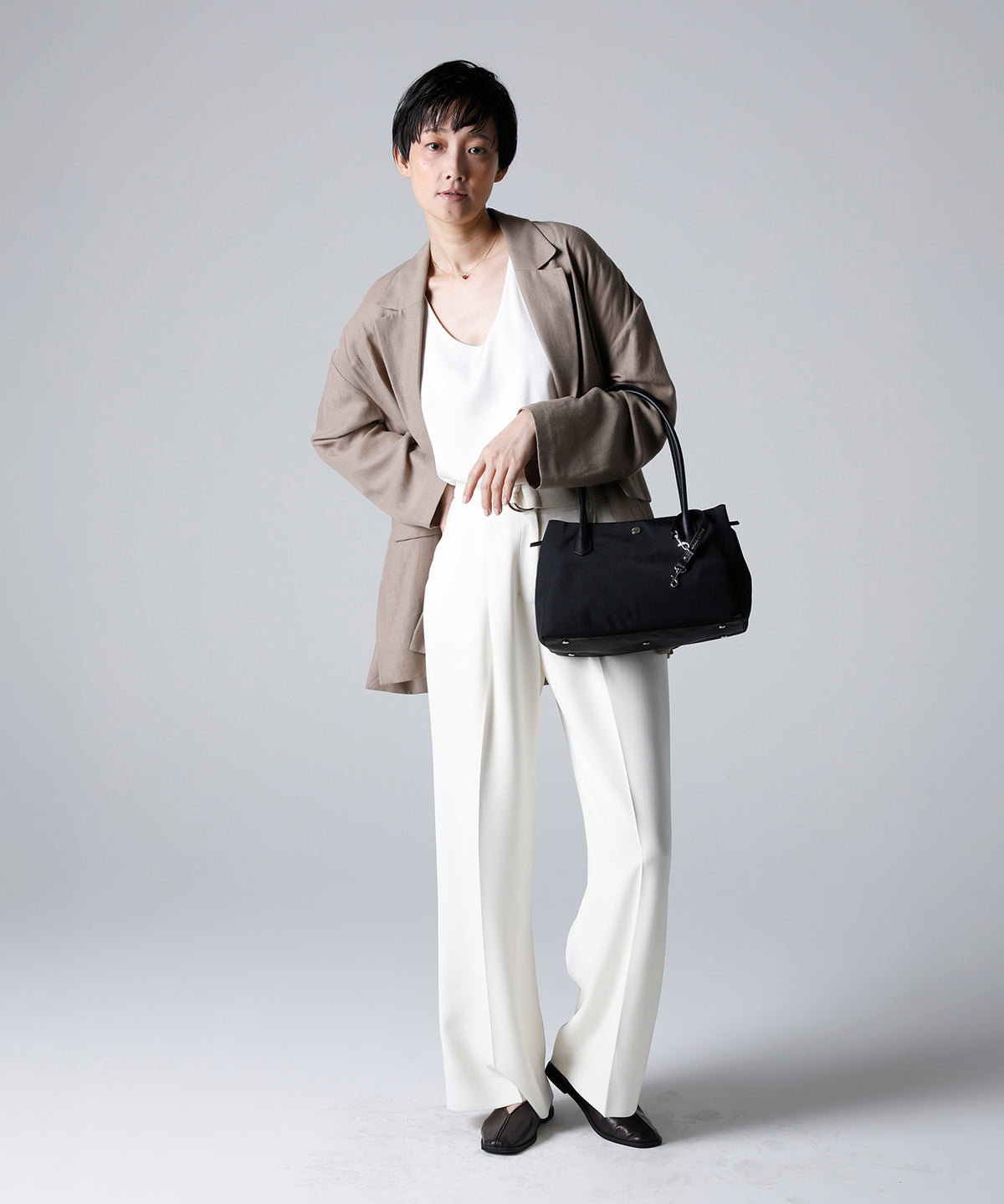 ALINE ナイロン ボストン ミニ トートバッグ