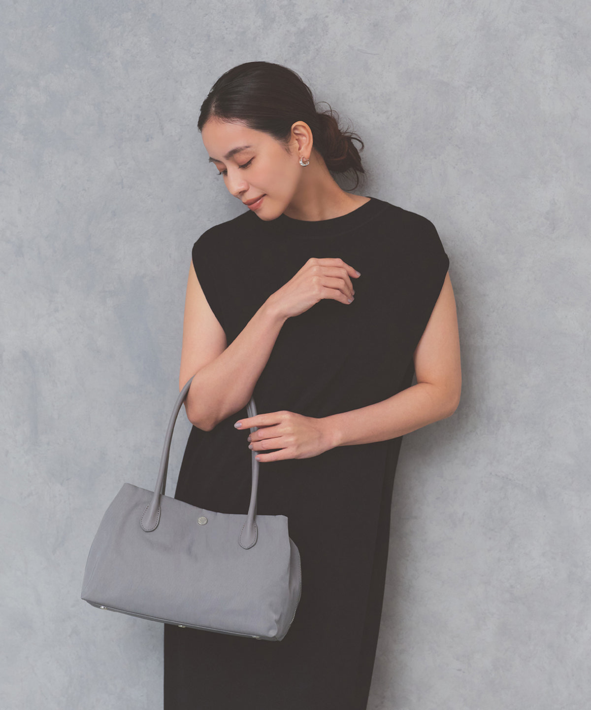 ALINE ナイロン ボストン ミニ トートバッグ