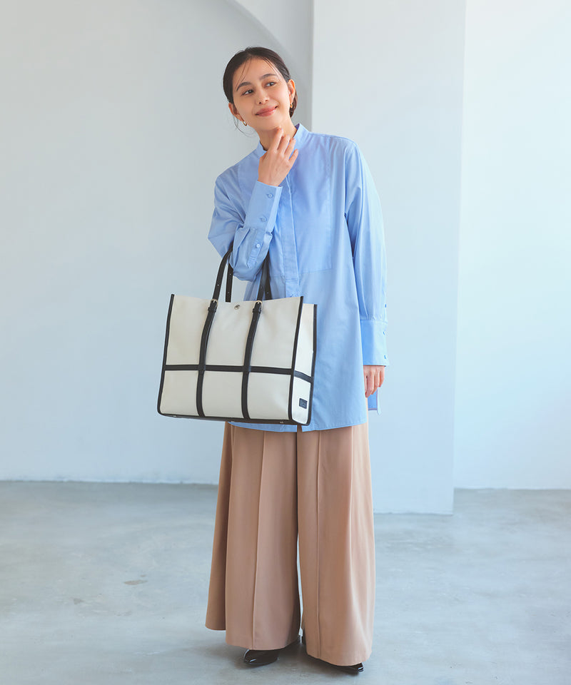 FRAME フレーム レザーベルト スクエア トートバッグ A4 / 軽量