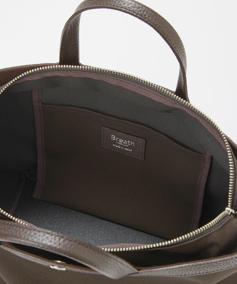 【塚田有紀子さんコラボ】NORM ノーム リサイクル ポリエステル シュリンクレザー コンビ B5 トート バッグ