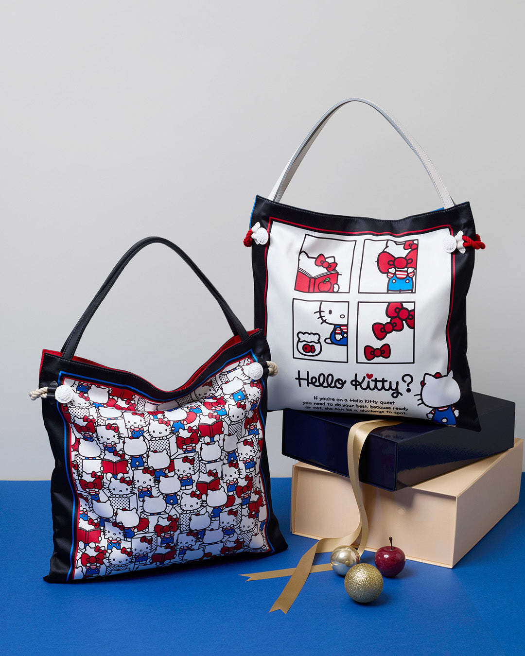 HELLO KITTY × TREASURE TOPKAPI サテン スカーフ トート バッグ / A4