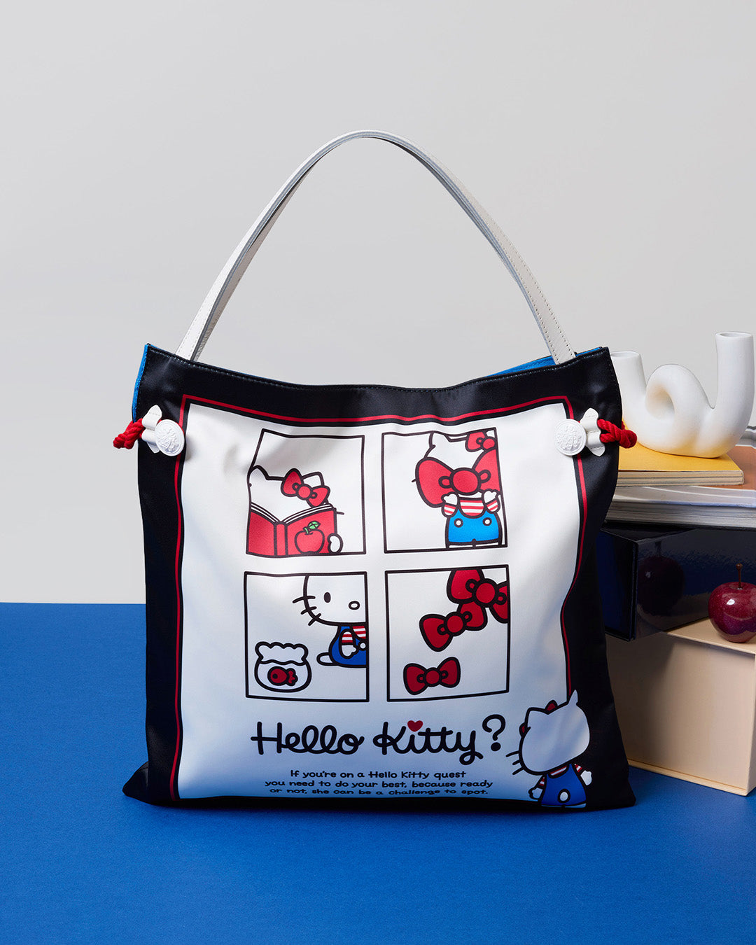 HELLO KITTY × TREASURE TOPKAPI サテン スカーフ トート バッグ / A4