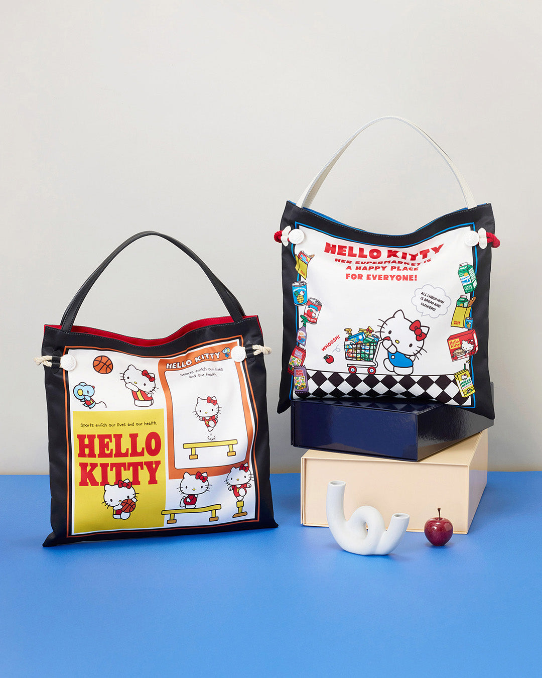 HELLO KITTY × TREASURE TOPKAPI サテン スカーフ トート バッグ / A4