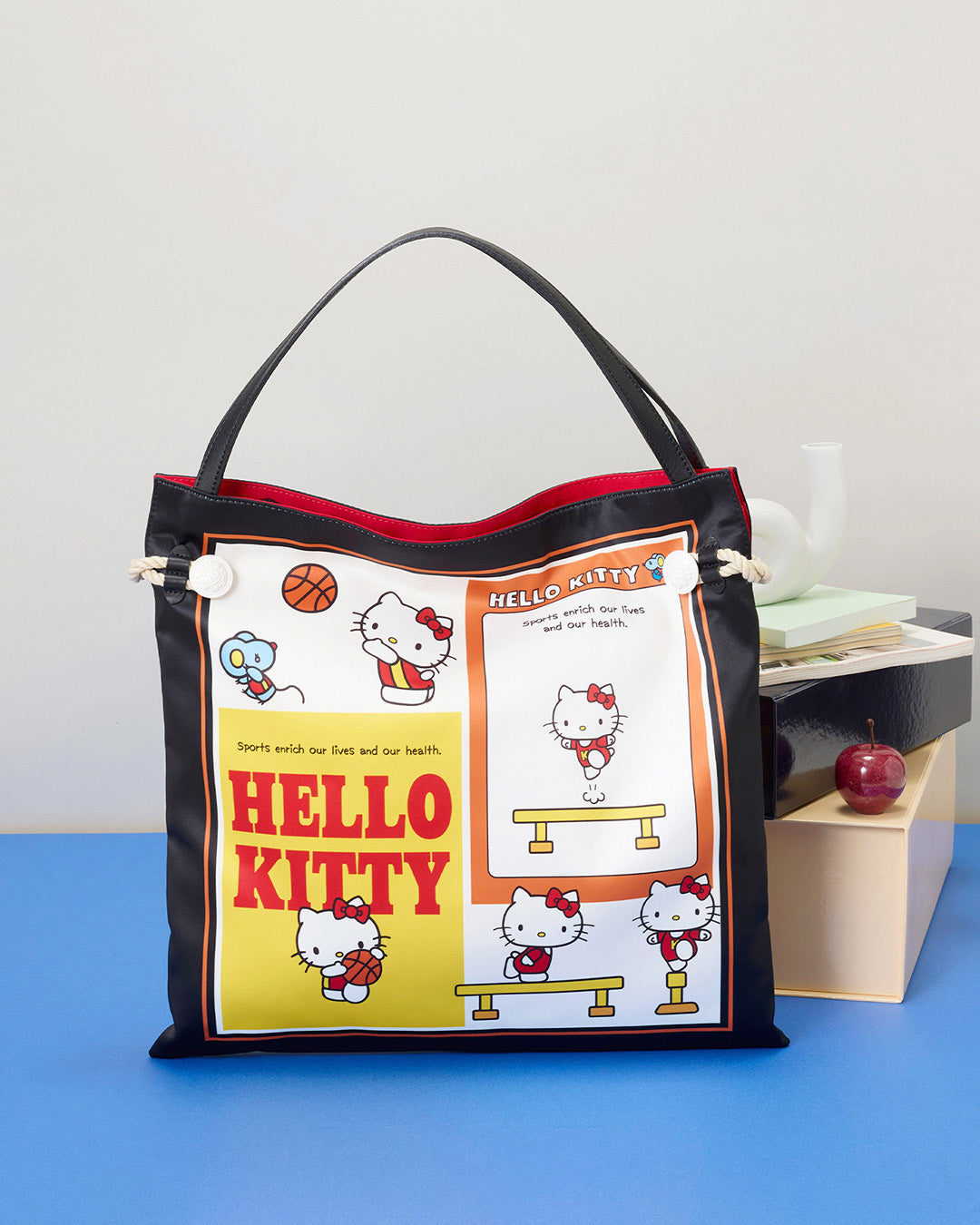 HELLO KITTY × TREASURE TOPKAPI サテン スカーフ トート バッグ / A4