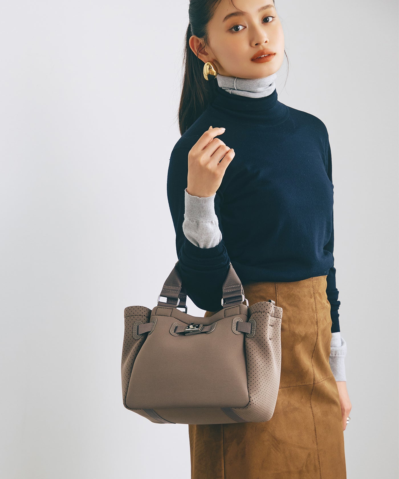 MAINIMARIS アバカボストン　トープ　ビッグサイズ アバカボストン レギュラーサイズ トープ - Manimaris