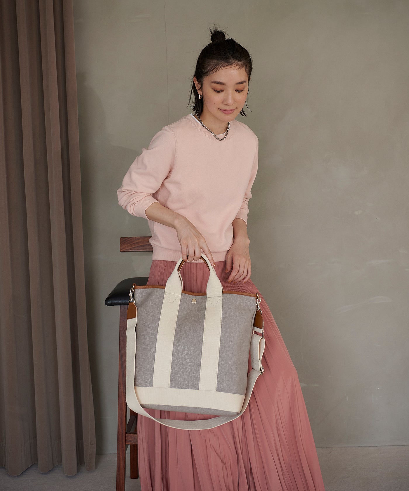 【美品】TOPKAPI スコッチグレイン　縦型　2way トートバッグ TOPKAPI(トプカピ)のスコッチグレイン ネオレザー 縦型 A4