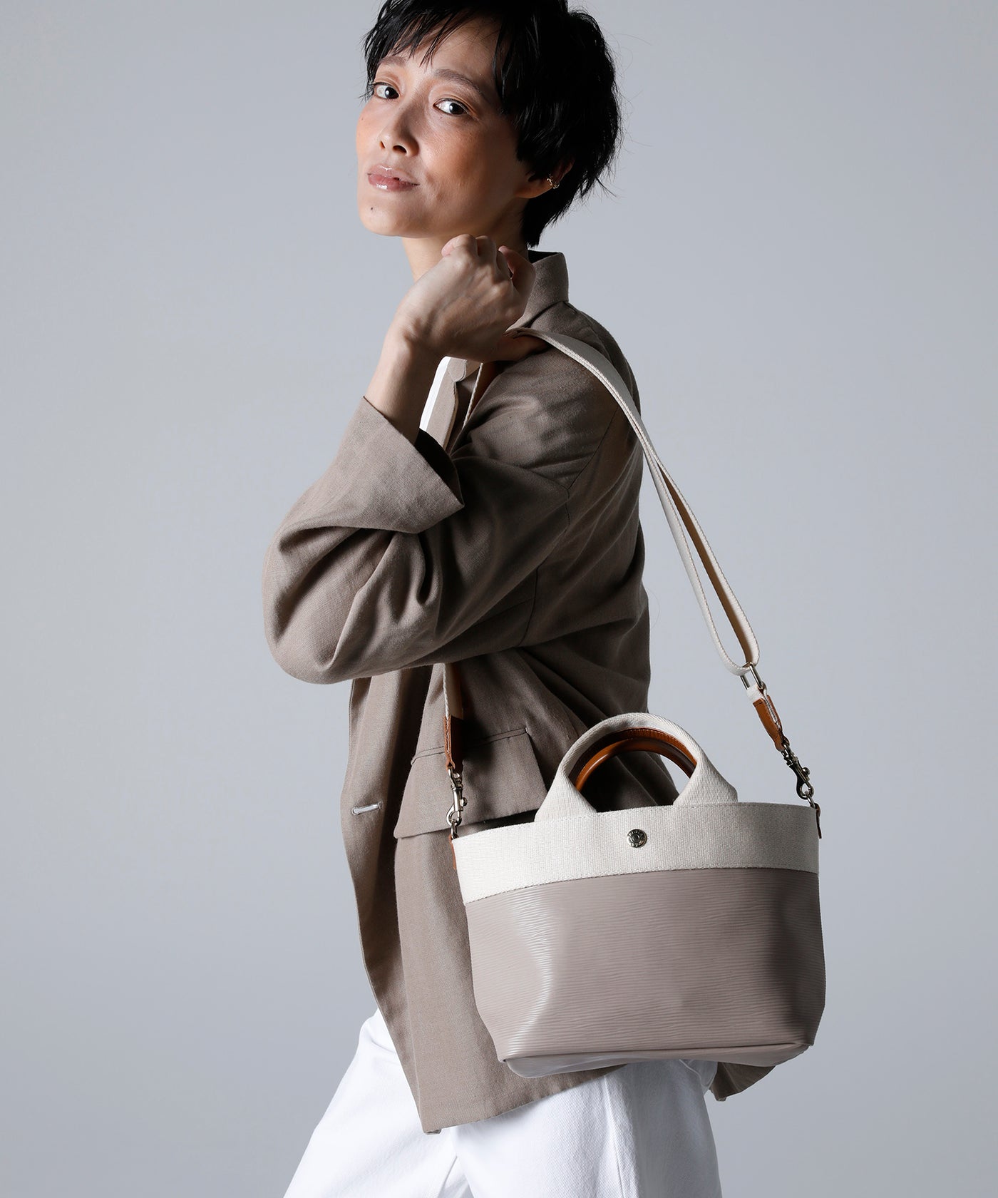 トプカリ　トートバッグ トプカピ TOPKAPI 【TOPKAPI × 藤本美貴さんコラボ】スコッチグレイン