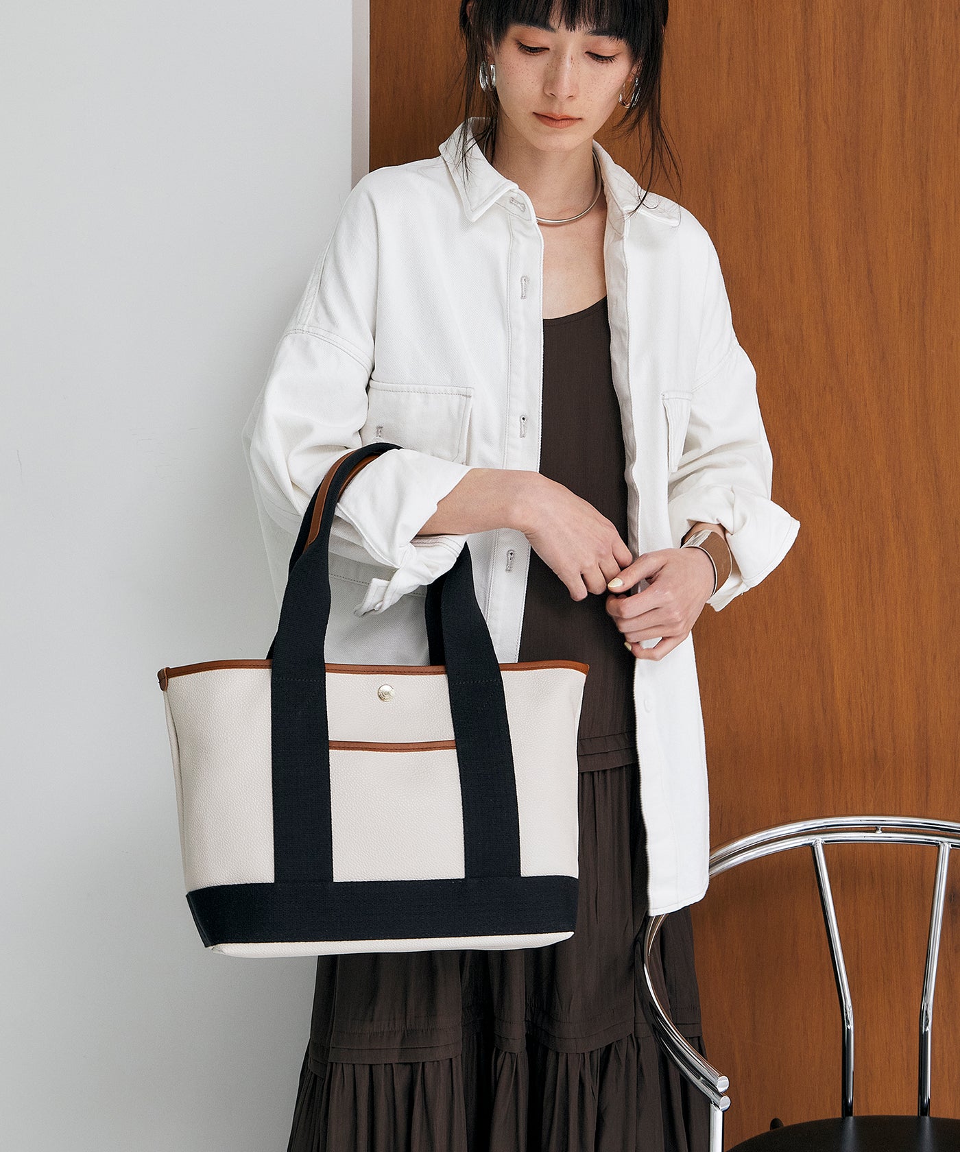 SCOTCH GRAIN スコッチグレイン ロングハンドル A4 トートバッグ