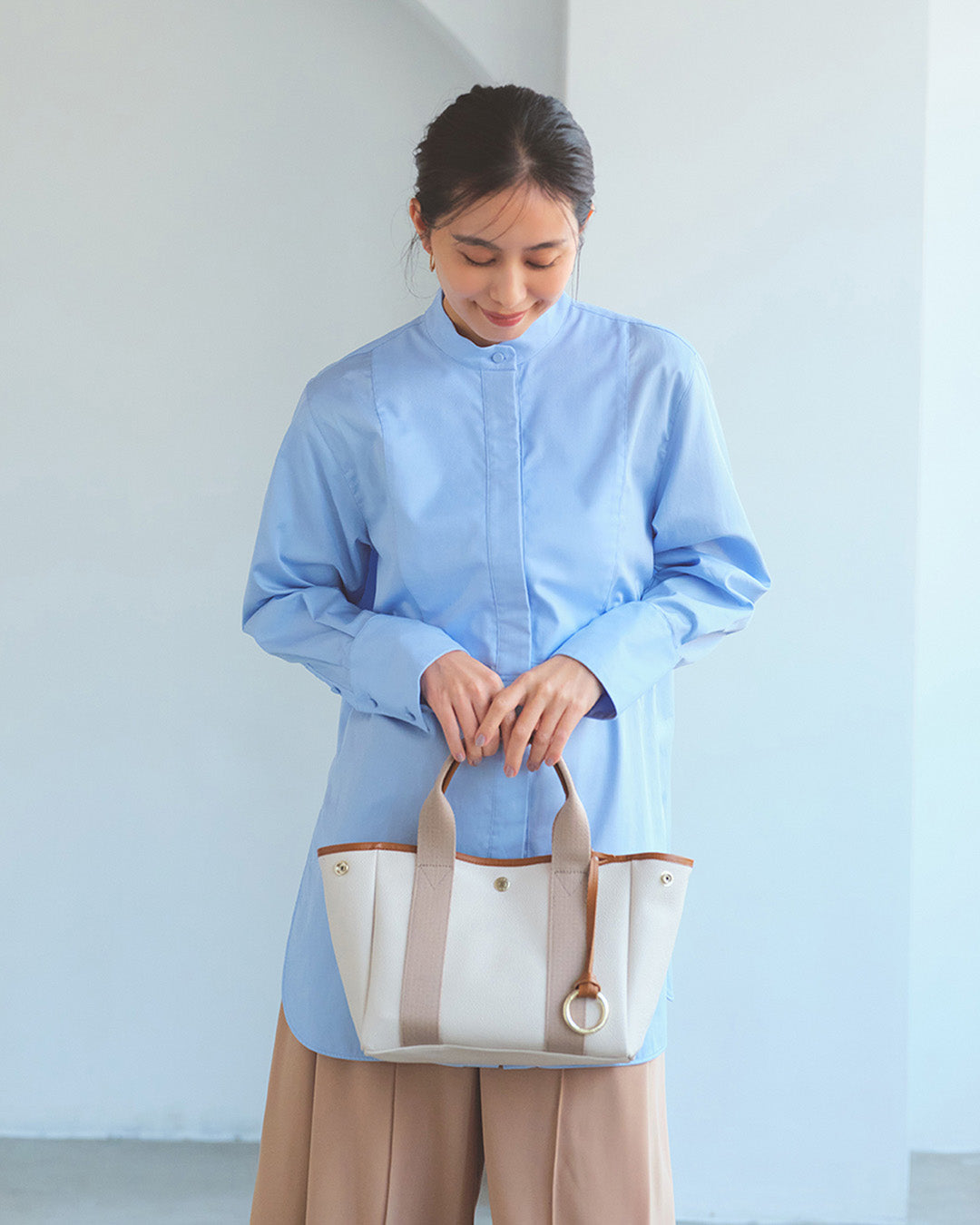 SCOTCH GRAIN ミニ トートバッグ チャーム付き