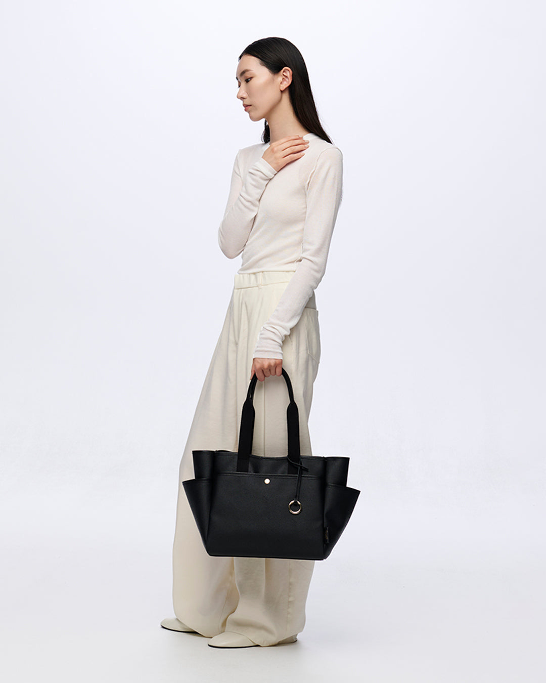 【LEE10月号掲載】MICA マルチポケット ロングハンドル トートバッグ L / A4