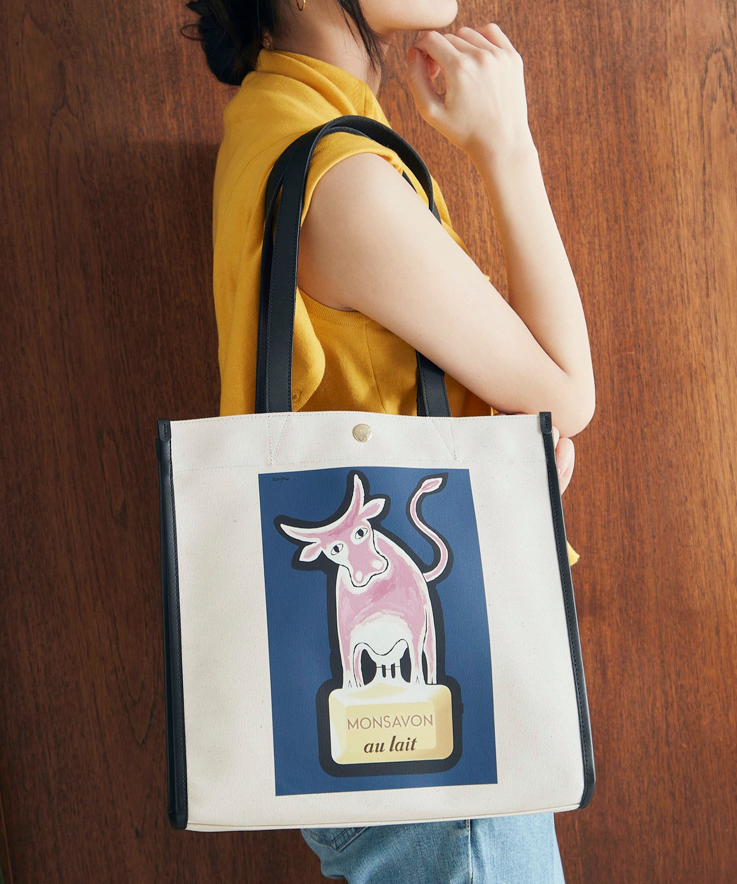 サヴィニャック × Breath TOPKAPI アート プリント オーガニックキャンバス トート バッグ / A4