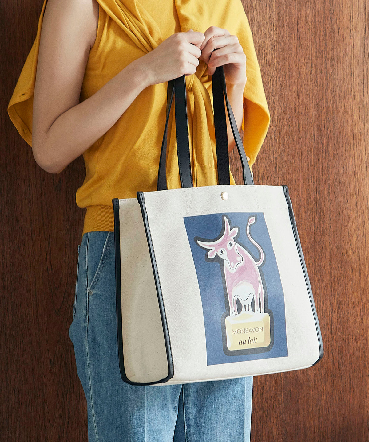 サヴィニャック × Breath TOPKAPI アート プリント オーガニックキャンバス トート バッグ / A4