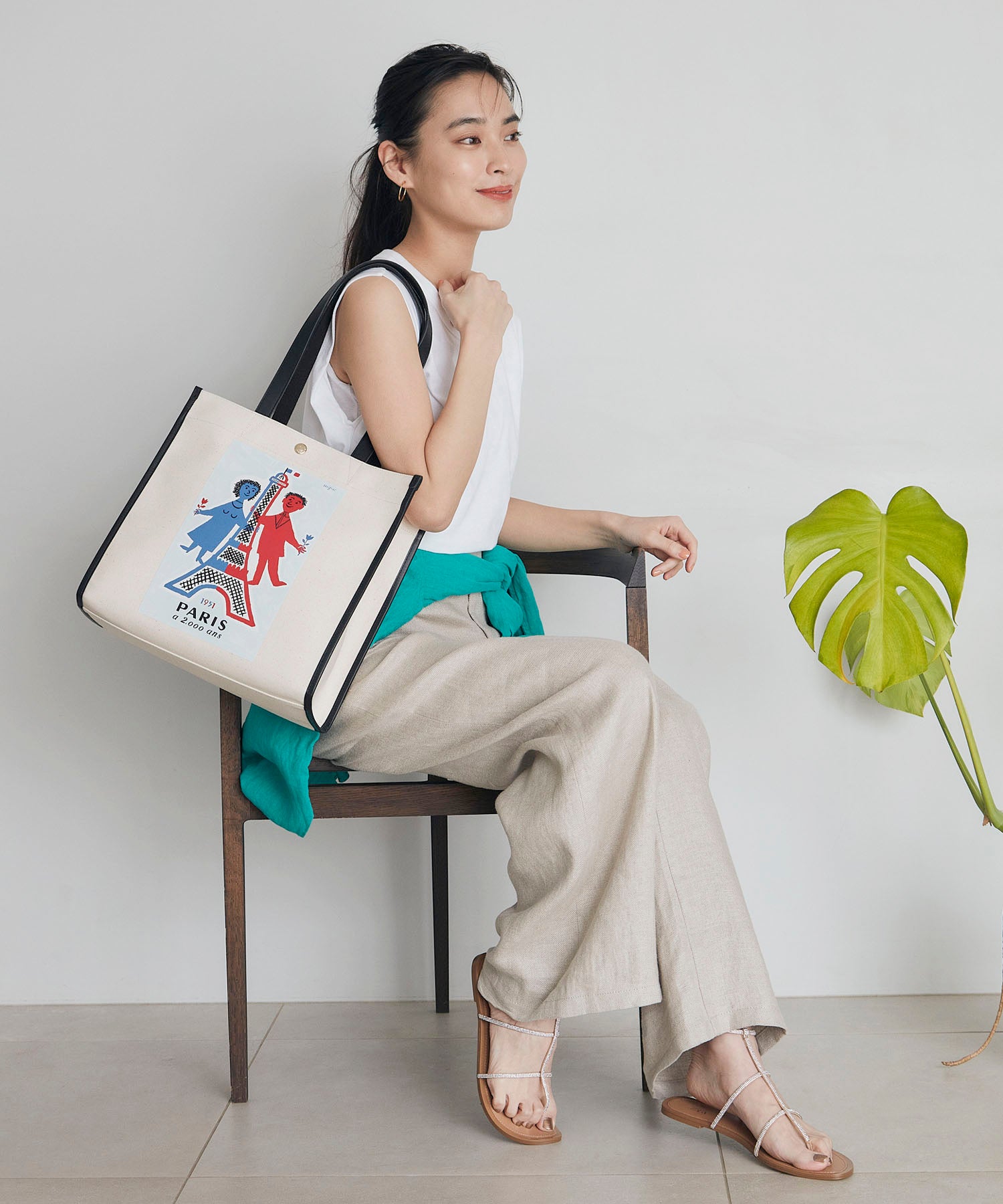サヴィニャック × Breath TOPKAPI アート プリント オーガニックキャンバス トート バッグ / A4