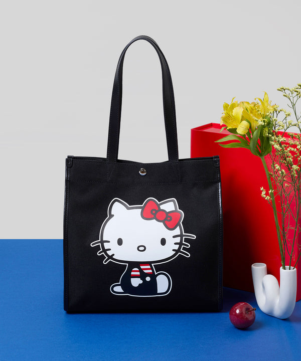 HELLO KITTY × Breath TOPKAPI プリント キャンバス レザー コンビ トート バッグ