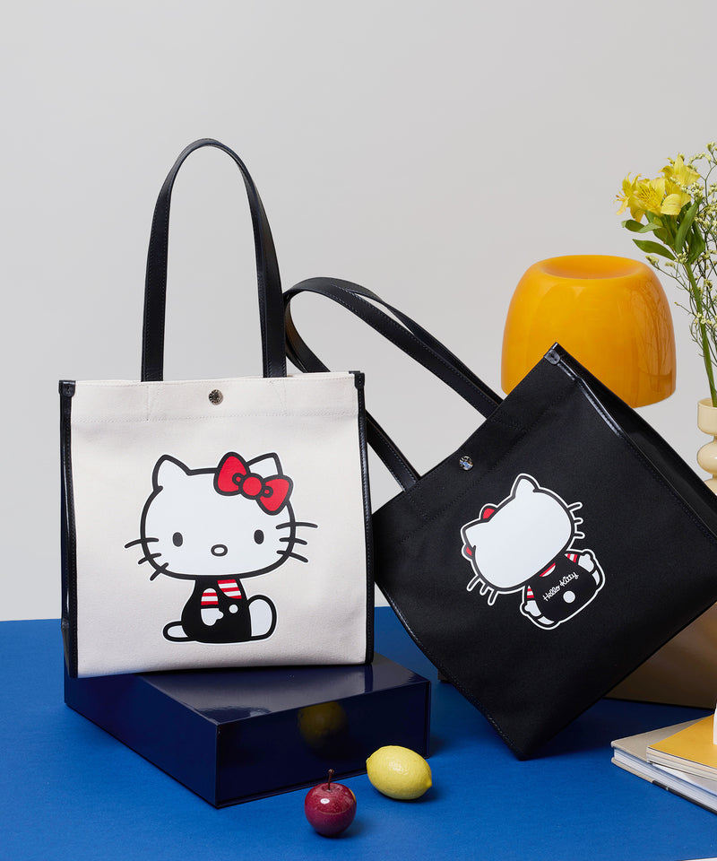 HELLO KITTY × Breath TOPKAPI プリント キャンバス レザー コンビ トート バッグ