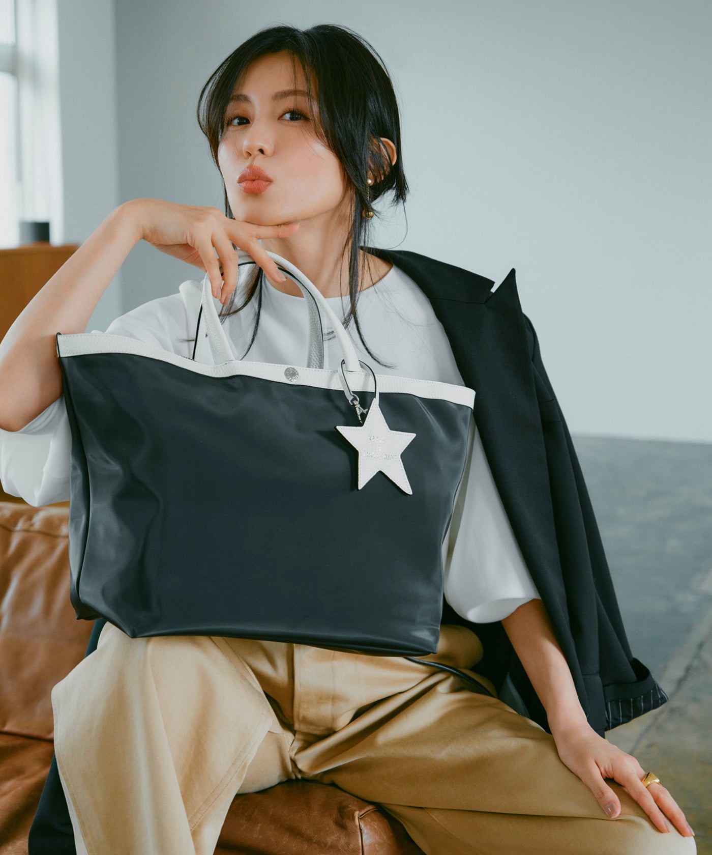 【ハッピームーンさま専用】TOPKAPI Breathバッグ 本仮屋ユイカ×Breath TOPKAPI】コラボ A4 トート バッグ