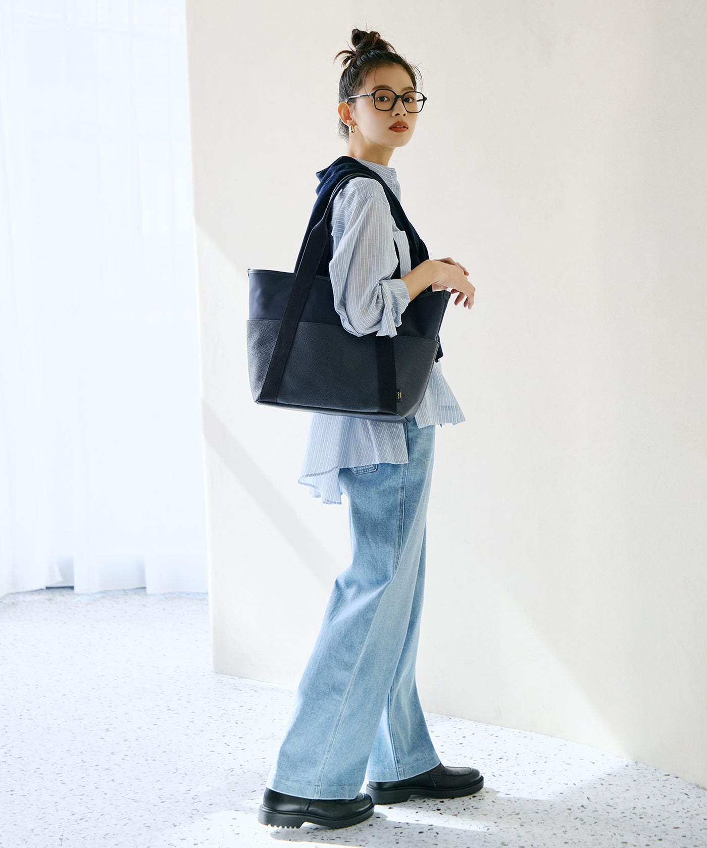 TOPKAPI×藤本美貴さんコラボ】スコッチグレイン 10ポケット トート