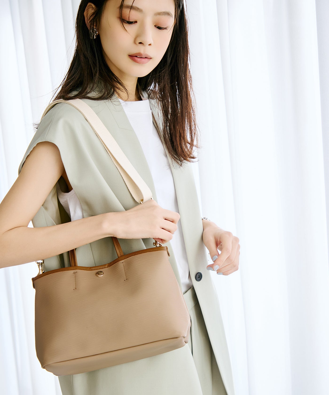 RIPPLE リプル ショルダー付き シンプル ミニ トートバッグ – TOPKAPI