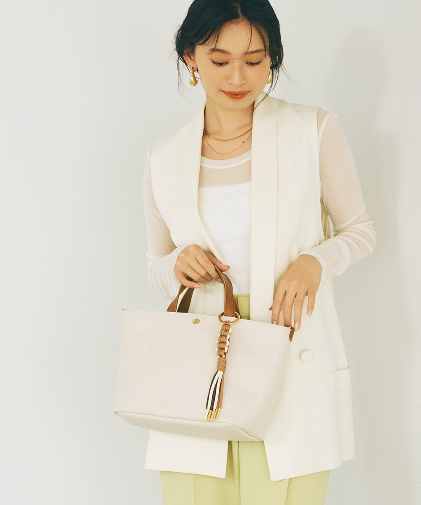 トプカピ（TOPKAPI）/【Breath TOPKAPI】RIPPLE リプル コードチャーム付き 2way トートバッグ RIPPLE リプル コードチャーム付き 2way トートバッグ – TOPKAPI