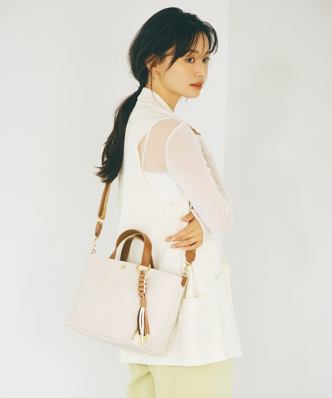 RIPPLE リプル コードチャーム付き 2way トートバッグ – TOPKAPI