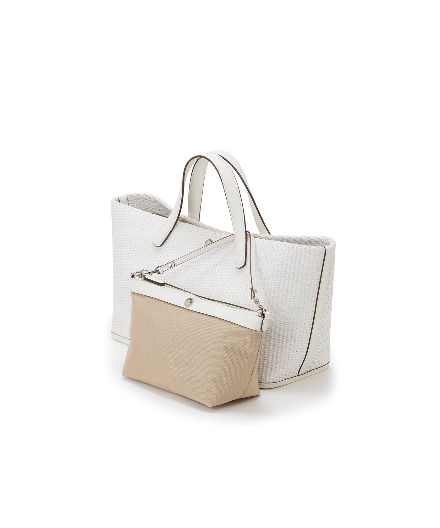 ワイド トート レザーハンドル カゴバッグ / ポーチ付き – TOPKAPI