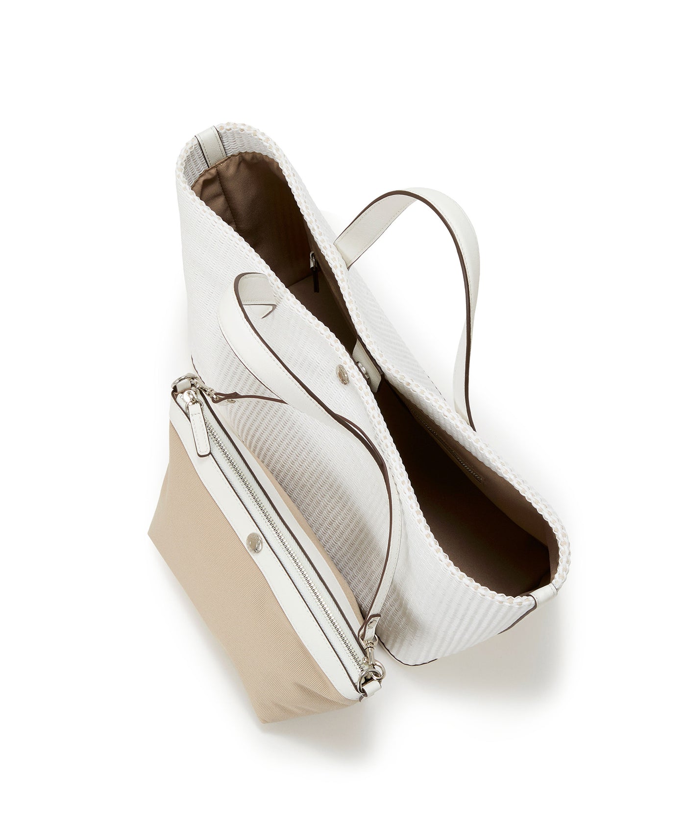 ワイド トート レザーハンドル カゴバッグ / ポーチ付き – TOPKAPI