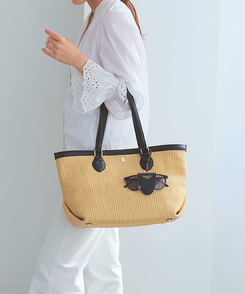 サングラスホルダー付き レザーコンビ カゴバッグ L – TOPKAPI（トプカピ）