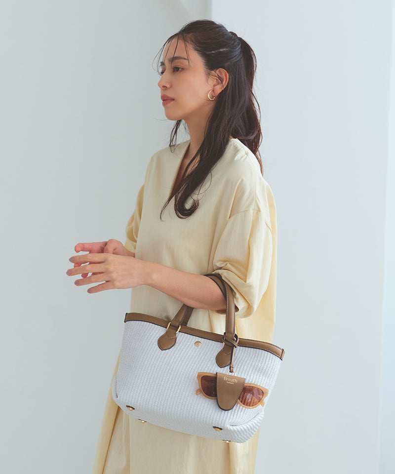 サングラスホルダー付き レザーコンビ カゴバッグ M – TOPKAPI（トプカピ）