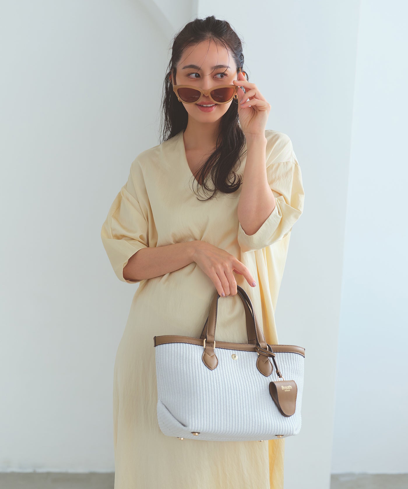 サングラスホルダー付き レザーコンビ カゴバッグ M – TOPKAPI（トプカピ）