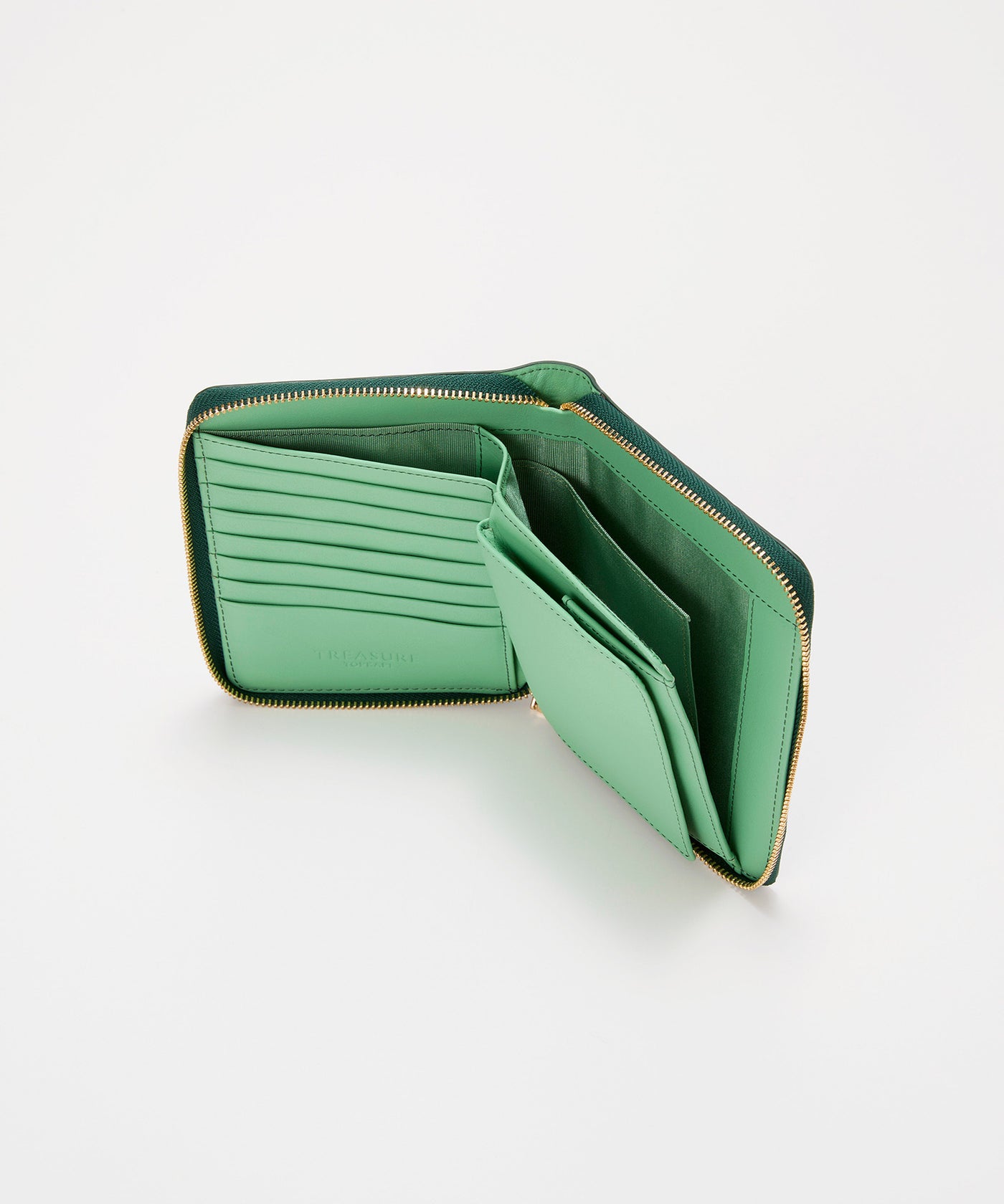 ローズエンボス ツヤ レザー ラウンドファスナー 二つ折り財布/パスポート対応 – TOPKAPI（トプカピ）