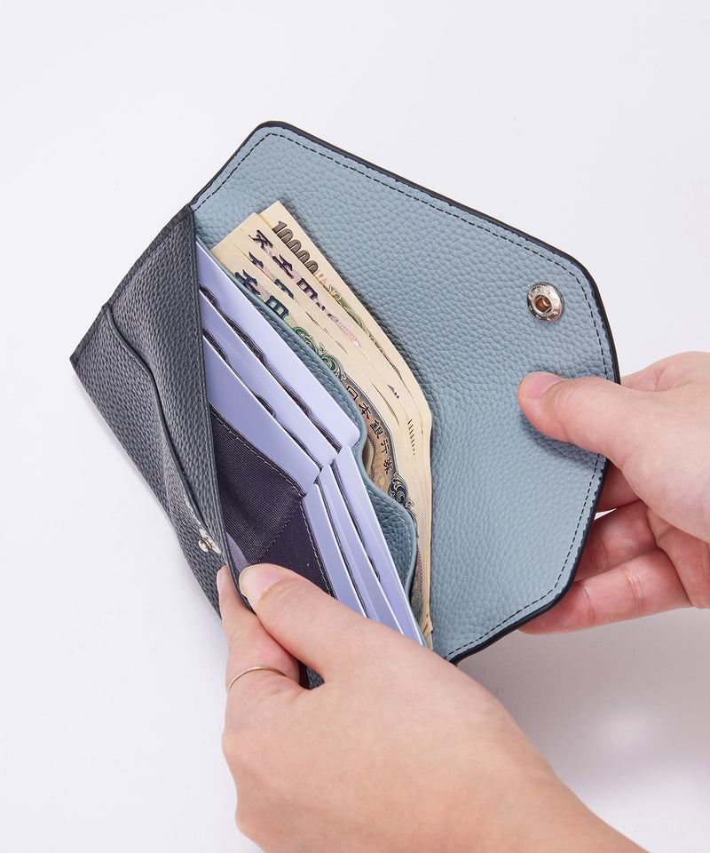 DUAL デュアル シュリンクレザー バイカラー 長財布 薄型 / 軽量