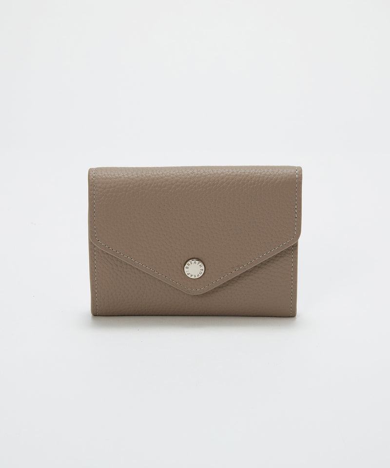 DUAL デュアル シュリンクレザー バイカラー 三つ折り 財布 薄型