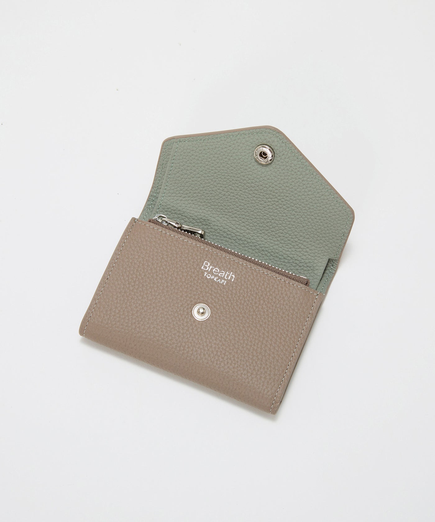 DUAL デュアル シュリンクレザー バイカラー 三つ折り 財布 薄型