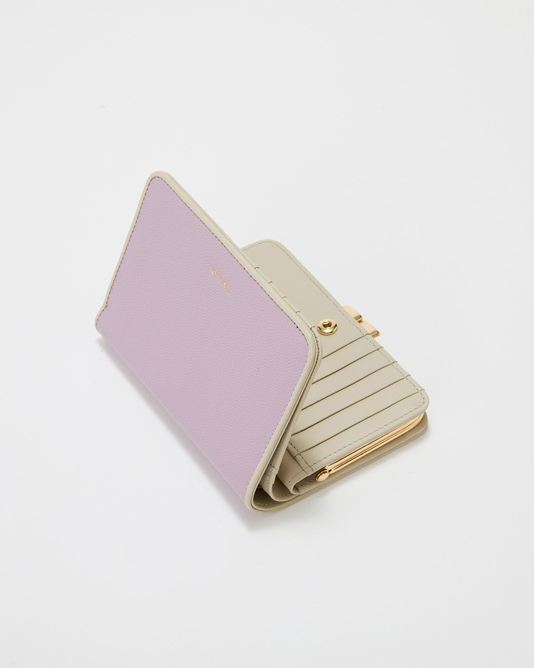【公式限定】 Perle バイカラー パイピング 口金 二つ折り 財布