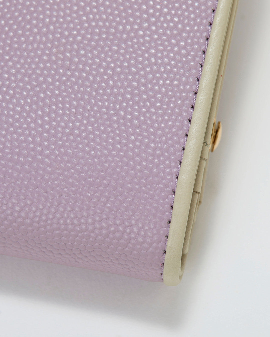 【公式限定】 Perle バイカラー パイピング 口金 二つ折り 財布