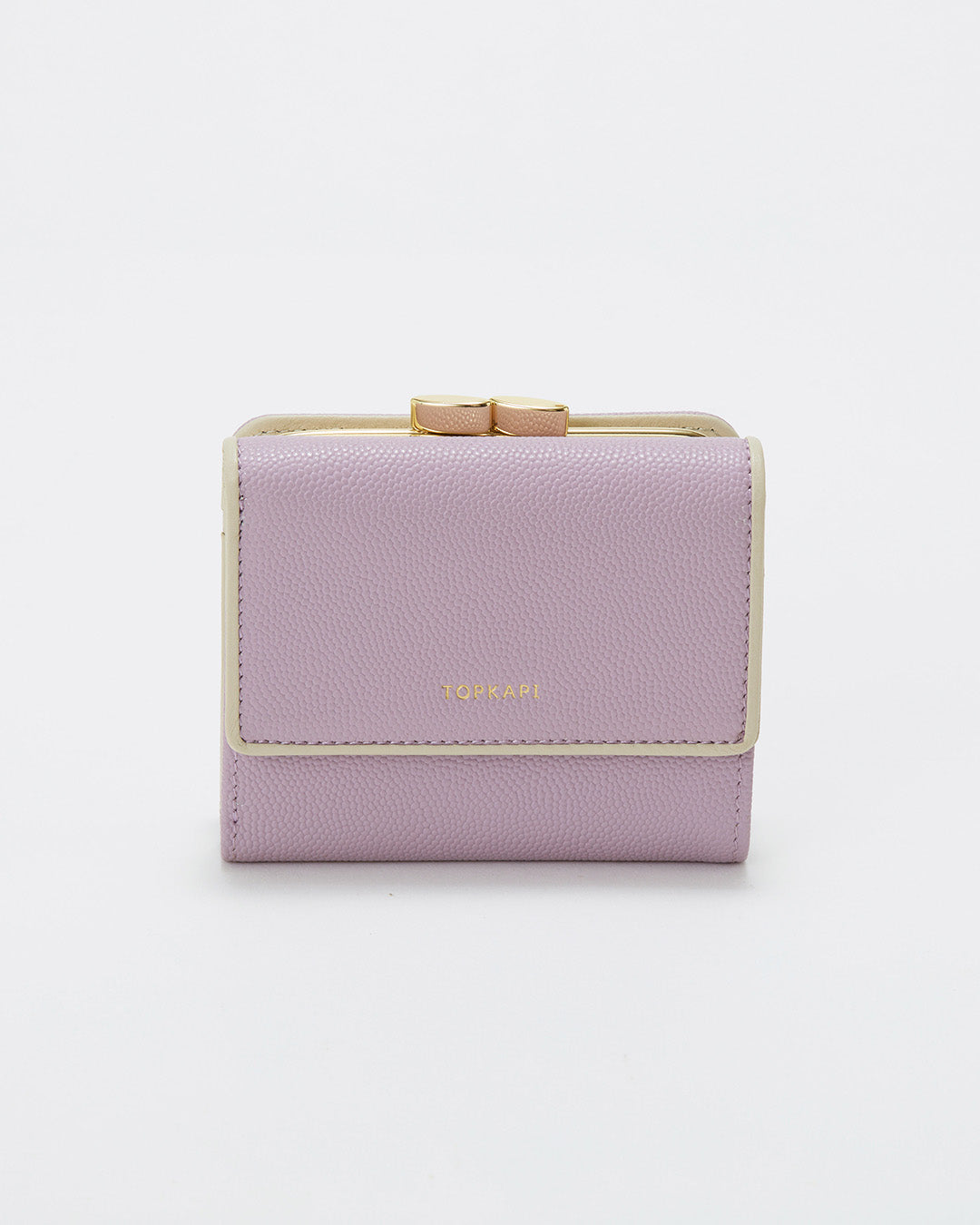【公式限定】 Perle バイカラー パイピング 口金 三つ折り 財布