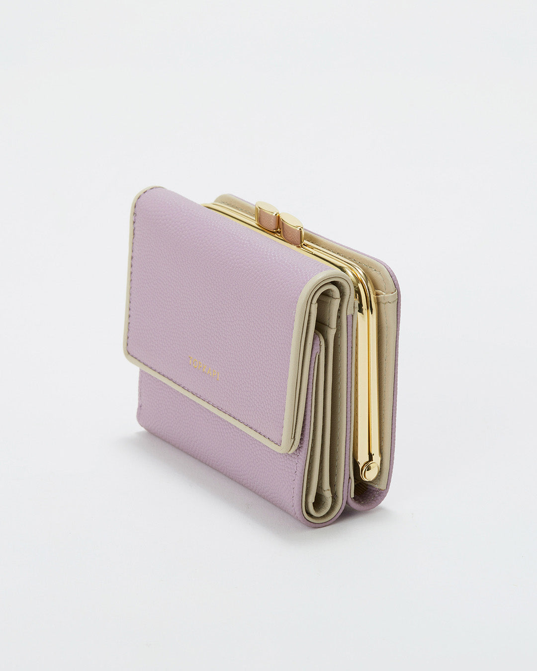 【公式限定】 Perle バイカラー パイピング 口金 三つ折り 財布