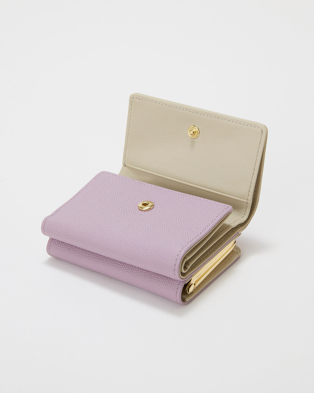 【公式限定】 Perle バイカラー パイピング 口金 三つ折り 財布