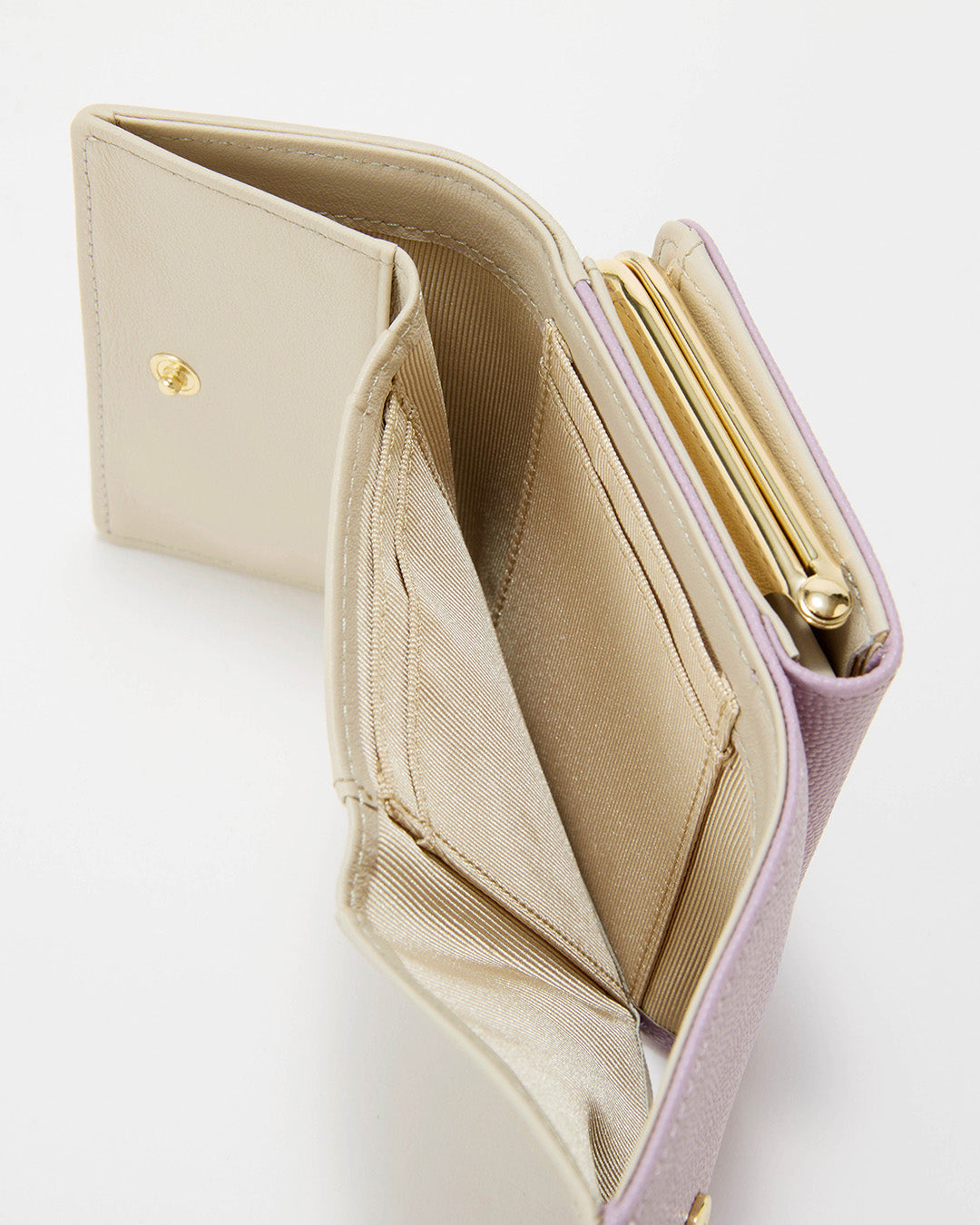【公式限定】 Perle バイカラー パイピング 口金 三つ折り 財布