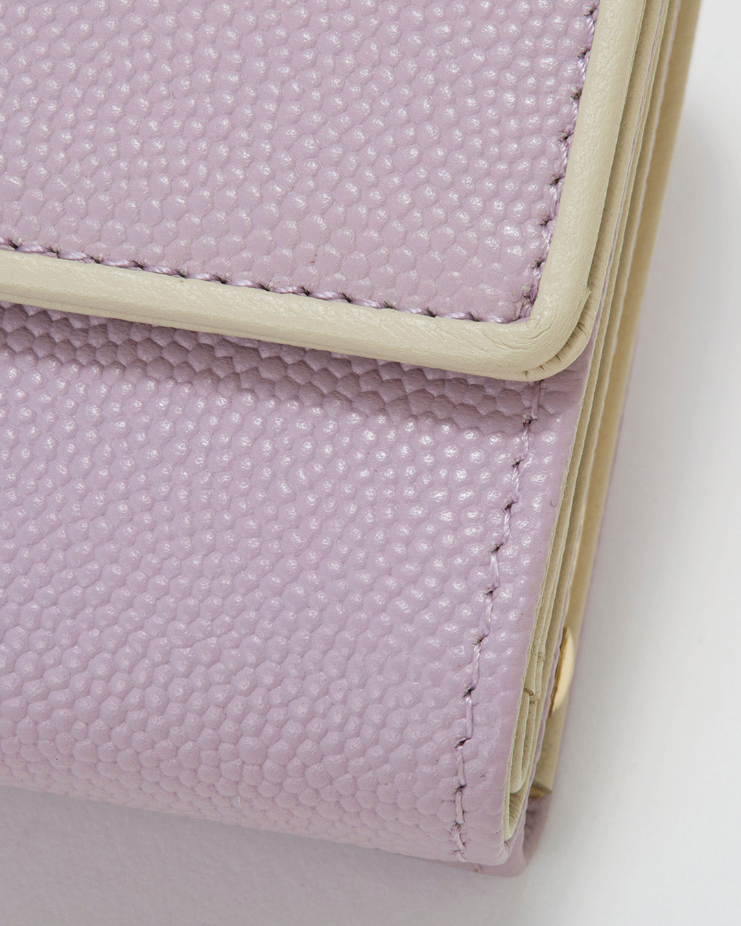 【公式限定】 Perle バイカラー パイピング 口金 三つ折り 財布