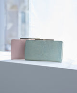 LUCIA ルチア イタリアンレザー リザード型押し がま口長財布