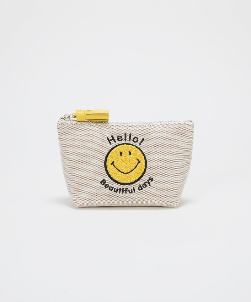 SMILE COLLECTION  スマイル 刺繍 タッセルポーチ