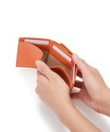 角シボ型押し・ラウンドフラップ  三つ折り 財布 COLORATO コロラート TOPKAPI | CRICKET WEB