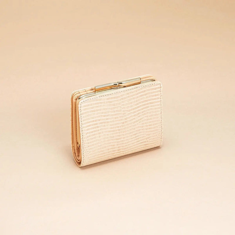 LUCIA ルチア イタリアンレザー リザード型押し がま口 二つ折り財布 – CRICKET WEB